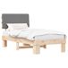 Estructura de cama simple para adultos 93x211 Estructura de cama simple para adultos 93x211 Madera/ Gris Claro