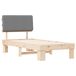 Estructura de cama simple para adultos 93x211 Estructura de cama simple para adultos 93x211 Madera/ Gris Claro