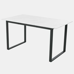 Mesa de jantar extensível multifunções - estilo industrial - Branco