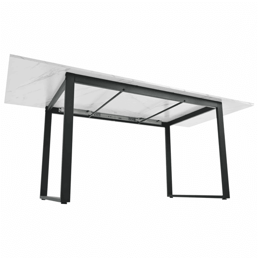 Mesa de jantar extensível multifunções - estilo industrial - Branco