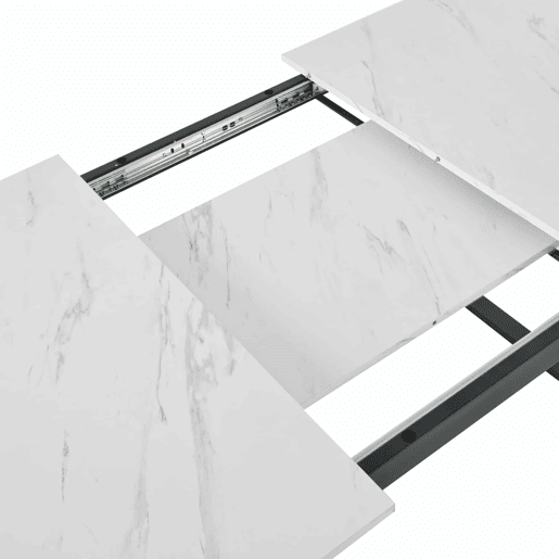 Mesa de jantar extensível multifunções - estilo industrial - Branco