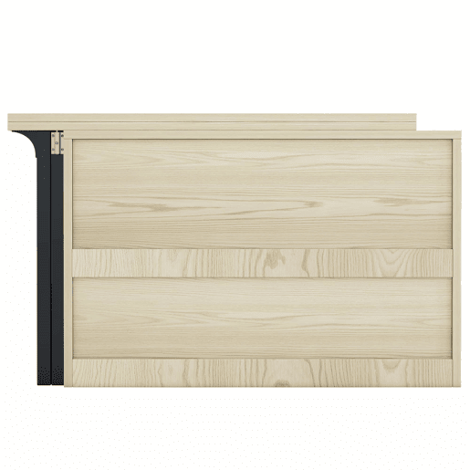 Mesa de jantar extensível com arrumação - Mesa de jantar moderna e móvel, mesa dobrável com grande arrumação, giratória a 360° - Natural