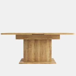 Mesa de jantar extensível moderna com arrumação por baixo - Natural