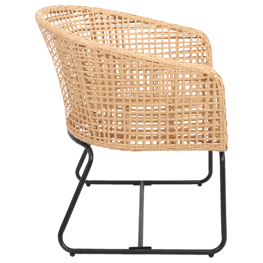Conjunto de 2 cadeirões de rotim sintético com almofadas RINA