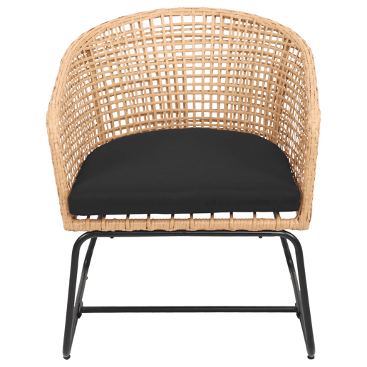 Conjunto de 2 cadeirões de rotim sintético com almofadas RINA