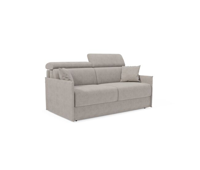 Miryam sofá cama con reposacabezas reclinables en suave tejido antimanchas t31 189 cm gris