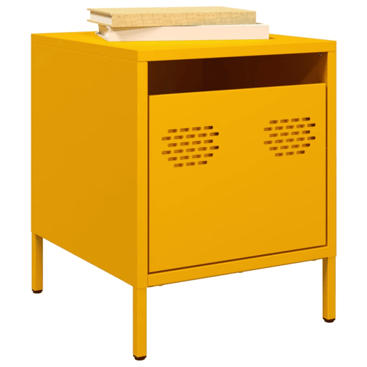 Soluna Home - Mesas de cabeceira Aço laminado a frio 2 piezas 35 x 39 x 43,5 cm