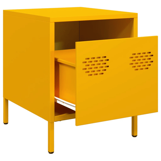 Soluna Home - Mesas de cabeceira Aço laminado a frio 2 piezas 35 x 39 x 43,5 cm