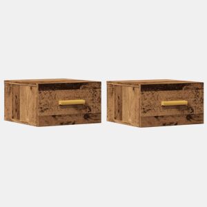 Soluna Home - Mesas de cabeceira Madeira 2 piezas 35 x 35 x 20 cm