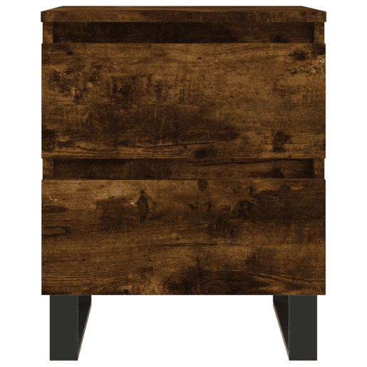 Soluna Home - Mesas de cabeceira Madeira trabalhada e ferro 2 piezas 40 x 35 x 50 cm