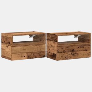 Soluna Home - Mesas de cabeceira Madeira 2 piezas 45 x 26 x 28,5 cm