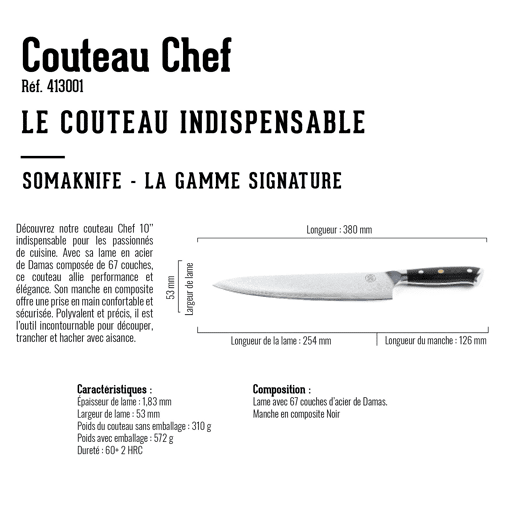 SOMAGIC - Faca SANTOKU de 7 polegadas, gama Signature