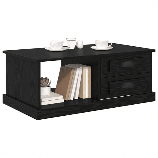 Mesa de Centro, Mesa baixa, com gaveta Carvalho Preto 90 x 50 x 35 cm