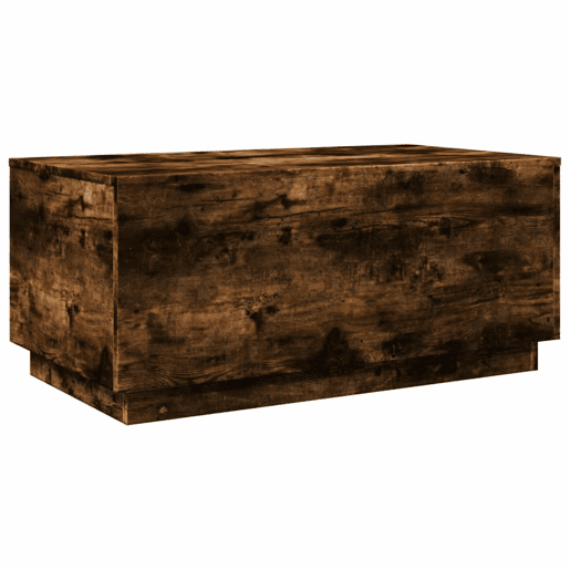 Mesa de Centro, Mesa baixa, com luzes LED 90x50x40 cm carvalho fumado