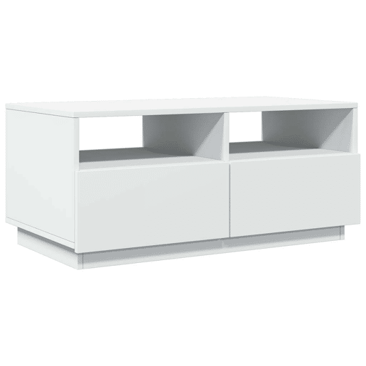 Mesa de Centro, Mesa baixa, com luzes LED 90x49x40 cm branco Mesa de Centro, Mesa baixa, com luzes LED 90x49x40 cm branco