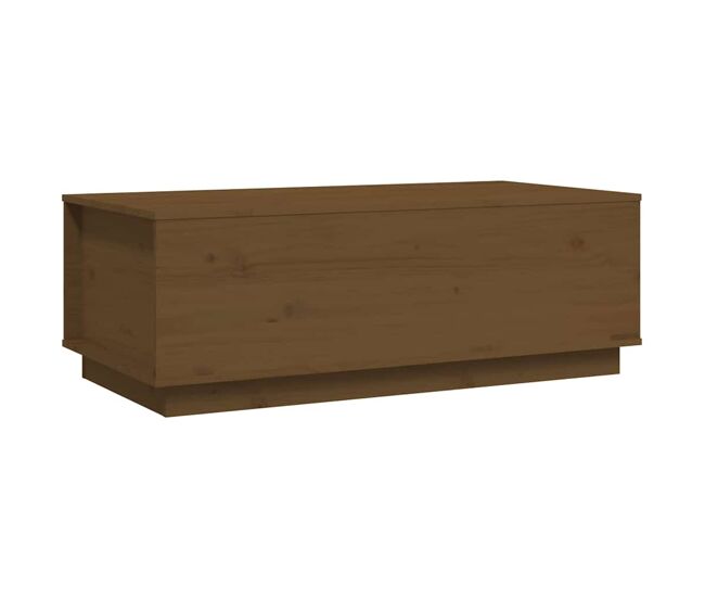 Mesa de café - mesa de centro madera maciza de pino marrón miel 100x50x35 cm
