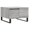 Mesa de Centro, Mesa baixa, 55x55x36,5 cm derivados de madeira cinza sonoma