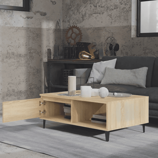 Mesa de Centro, Mesa baixa, 90x60x35 cm derivados de madeira carvalho sonoma