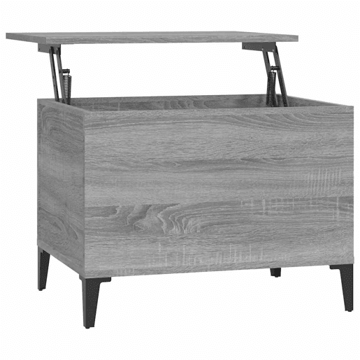 Mesa de Centro, Mesa baixa, 60x44,5x45 cm derivados de madeira cinza sonoma