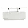 Mesa de centro moderna com mecanismo duplo elevável, arrumação oculta, suporta até 50 kg - Branco