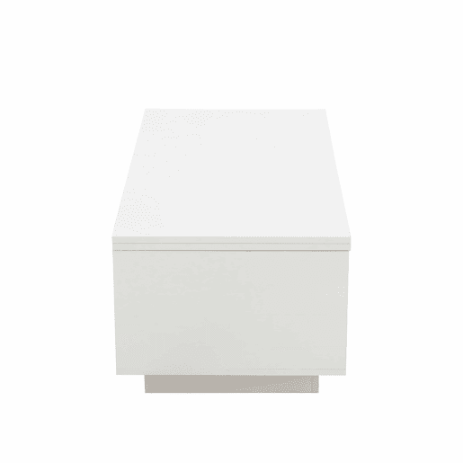 Mesa de centro moderna com mecanismo duplo elevável, arrumação oculta, suporta até 50 kg - Branco