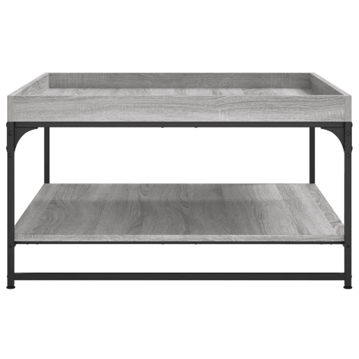 Mesa de Centro, Mesa baixa, 80x80x45 cm derivados madeiraferro cinza sonoma