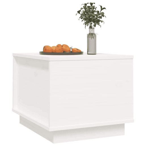 Mesa de Centro, Mesa baixa, 40x50x35 cm madeira de pinho maciça branco
