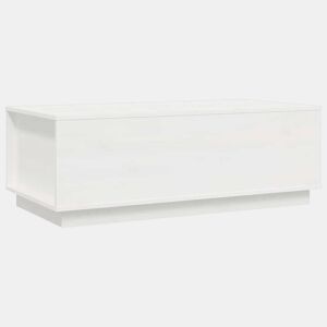 Mesa de Centro, Mesa baixa, 100x50x35 cm pinho maciço branco