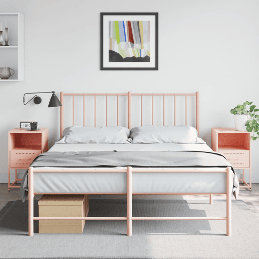 Soluna Home - Mesas de cabeceira Aço 2 piezas 36 x 39 x 60,5 cm