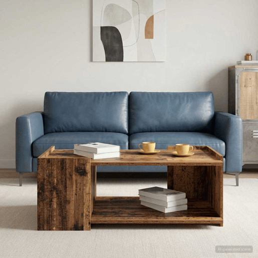 Mesa de Centro, Mesa baixa, Madeira antiga 90 x 50 x 33 cm
