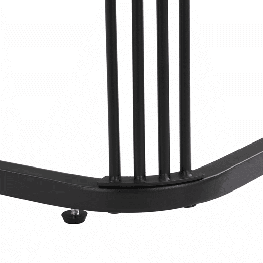 Mesa de centro empilhável - 2 peças - alto brilho com design em mármore e vidro, pernas pretas, com gavetas