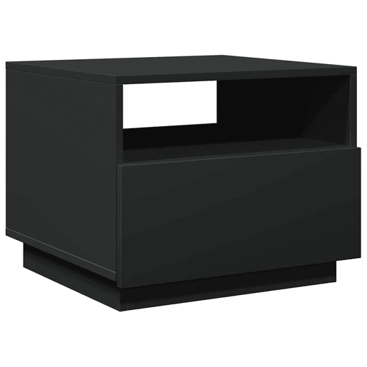 Mesa de Centro, Mesa baixa, com luzes LED 50x49x40 cm preto