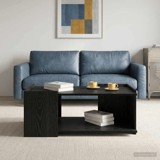 Mesa de Centro, Mesa baixa, Carvalho Preto 90 x 50 x 33 cm