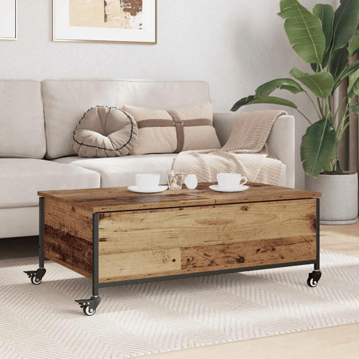 Mesa de Centro, Mesa baixa, Madeira Antiga 91 x 55 x 32 cm