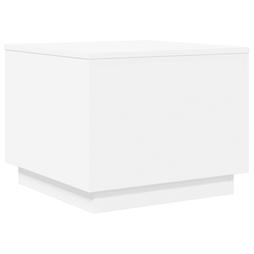Mesa de Centro, Mesa baixa, com luzes LED 50x50x40 cm branco