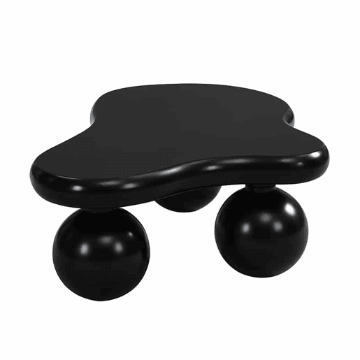 Mesa de centro em estilo nuvens - 16 cores disponíveis - Design em forma de nuvem, pernas redondas - Preto