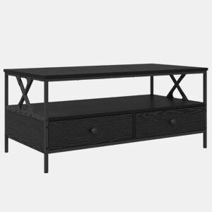 Mesa de Centro, Mesa baixa, with Drawer Carvalho preto 100 x 51 x 45 cm