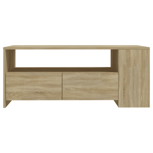 Mesa de Centro, Mesa baixa, 102x55x42 cm madeira processada carvalho sonoma