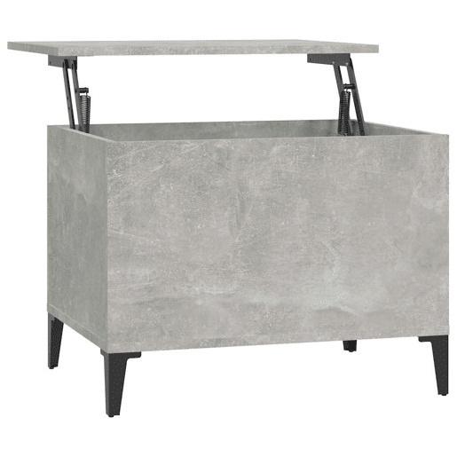 Mesa de Centro, Mesa baixa, 60x44,5x45 cm derivados madeira cinzento cimento