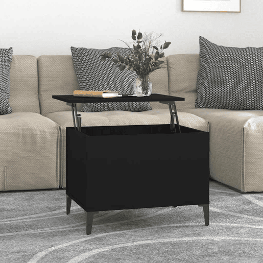 Mesa de Centro, Mesa baixa, 60x44,5x45 cm derivados de madeira preto