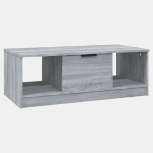Mesa de Centro, Mesa baixa, 102x50x36cm derivados de madeira cinzento sonoma