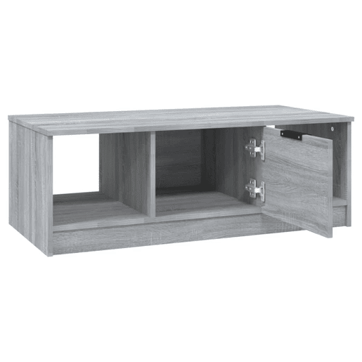 Mesa de Centro, Mesa baixa, 102x50x36cm derivados de madeira cinzento sonoma