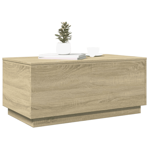 Mesa de Centro, Mesa baixa, com luzes LED 90x50x40 cm carvalho sonoma