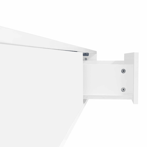 Mesa de centro moderna 115x55x34 cm - 2 gavetas, iluminação LED, capacidade para 30 kg - Branco
