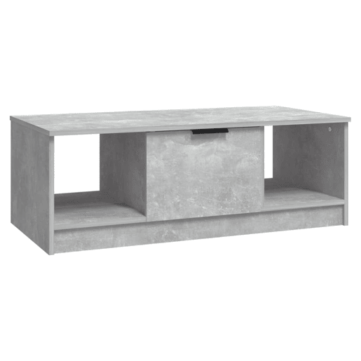 Mesa de Centro, Mesa baixa, 102x50x36 madeira processada cinza cimento