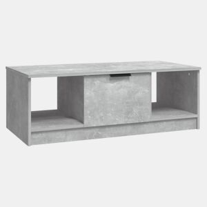 Mesa de Centro, Mesa baixa, 102x50x36 madeira processada cinza cimento