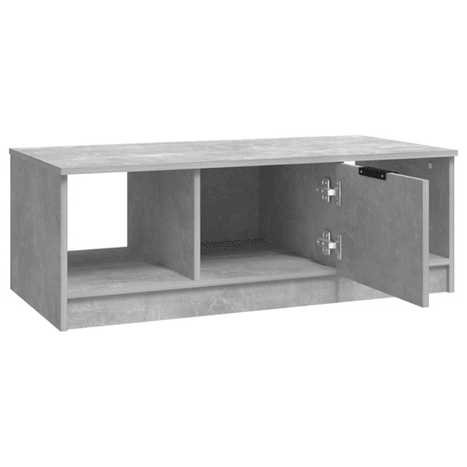 Mesa de Centro, Mesa baixa, 102x50x36 madeira processada cinza cimento