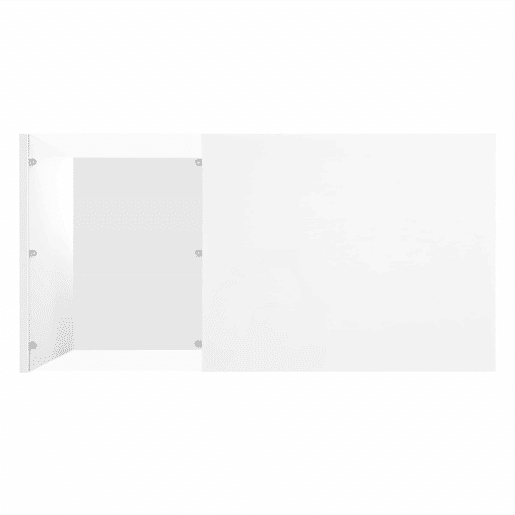 Mesa de centro 100x50x32 cm - com tampo de vidro e gavetas, resistente a riscos, com 1 gaveta, com iluminação LED, estilo moderno - Branco hochglanz