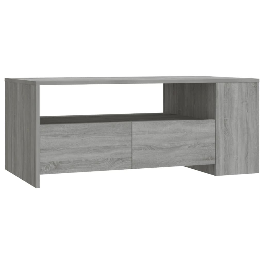 mesa de cafe - mesa de centro madera de ingenieria gris sonoma 102x55x42 cm
