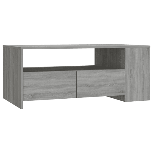 Mesa de Centro, Mesa baixa, 102x55x42 cm madeira processada sonoma cinzento